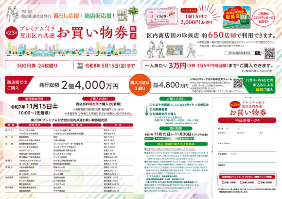 プレミアム付きお買い物券